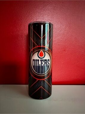Edmonton Black and Orange Stainless Steel Tumbler